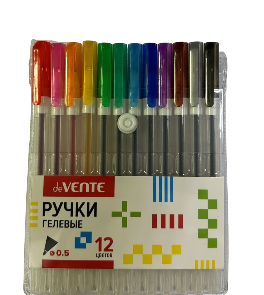 Набор ручек гелевых 'deVENTE.Hit' 12 шт, 12 цветов, d=0,5 мм, 5051375