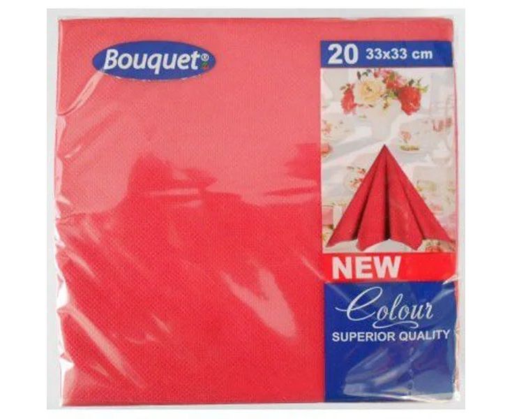 Салфетки Bouguet Color 33х33 см, (20 шт;уп), 42654;42657;42658;42661;42662;42664