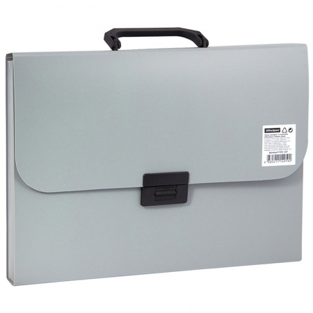 Портфель для документов "OfficeSpace", А4 , 13 отделений , цвет серый, F13P3_337