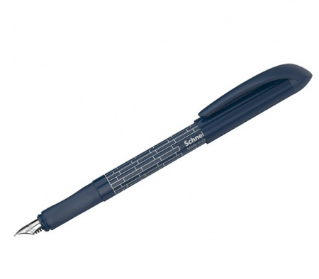 Ручка перьевая Schneider "Easy navy" синяя, 1 картридж, грип, темно-синий, 162058