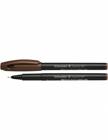 Ручка капиллярная Schneider "Topliner 967" 0.4 мм., коричневая.