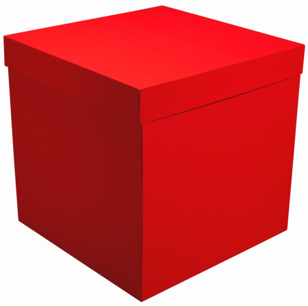 Коробка для воздушных  шаров красная  70*70*70